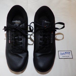 Reebok Women's Princess Sneaker BLACK casual aerobics shoes
